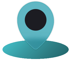 Map pin icon representing a location marker on a map.