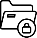 an icon of a locked folder