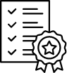 an icon of a certificate