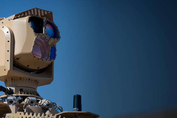 An IR sensor stands prominently against a neutral background.