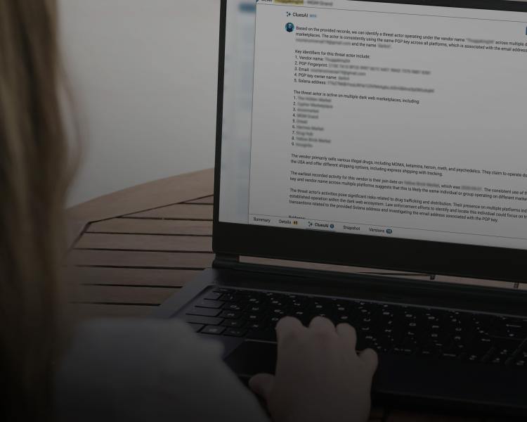 A person using the CluesAI app