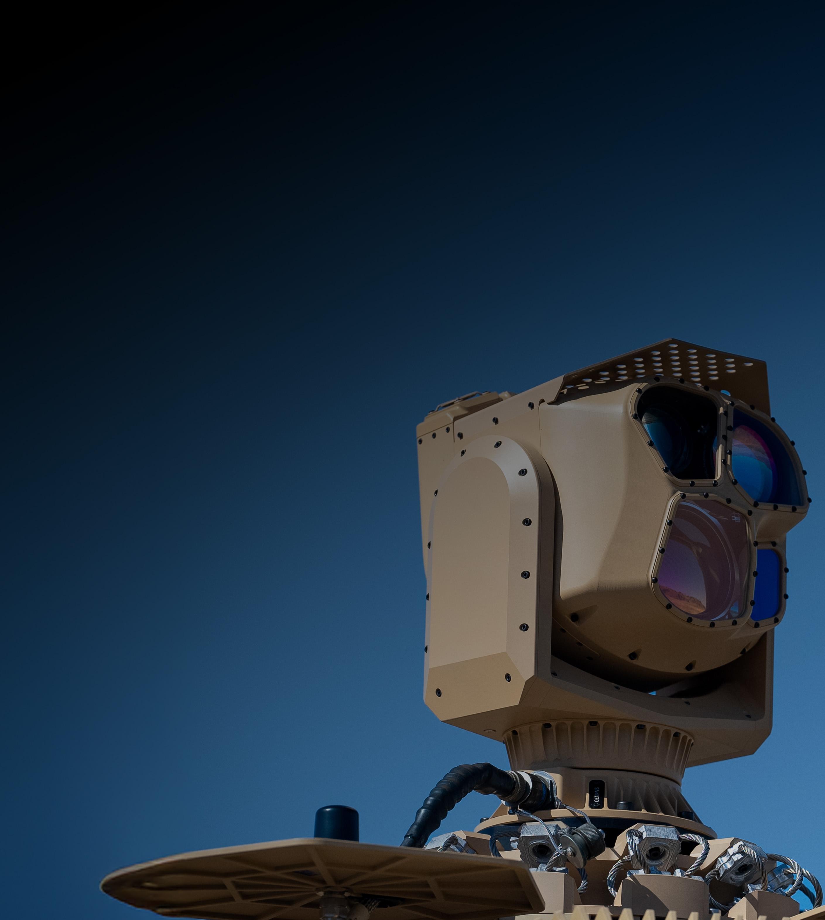 An IR sensor stands prominently against a neutral background.