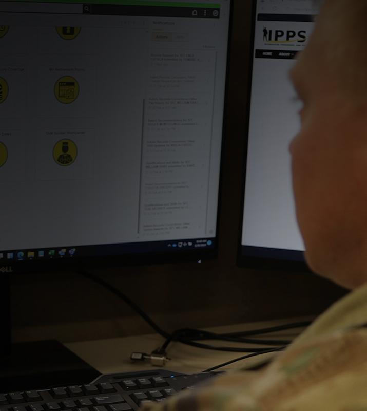 A U.S. Army soldier working on the IPPSA program.