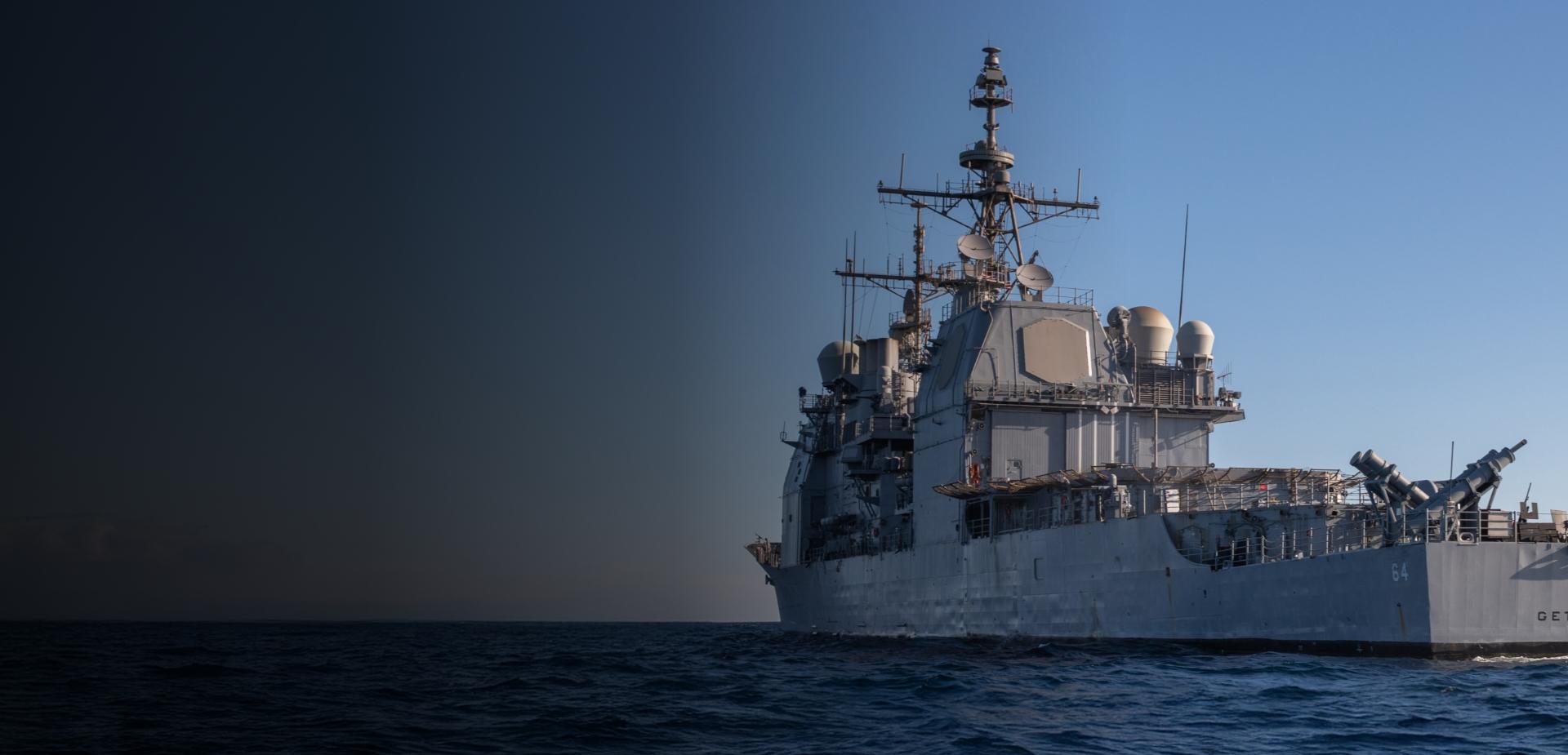 A modern littoral combat ship from the Navy, designed for versatile missions in shallow waters.