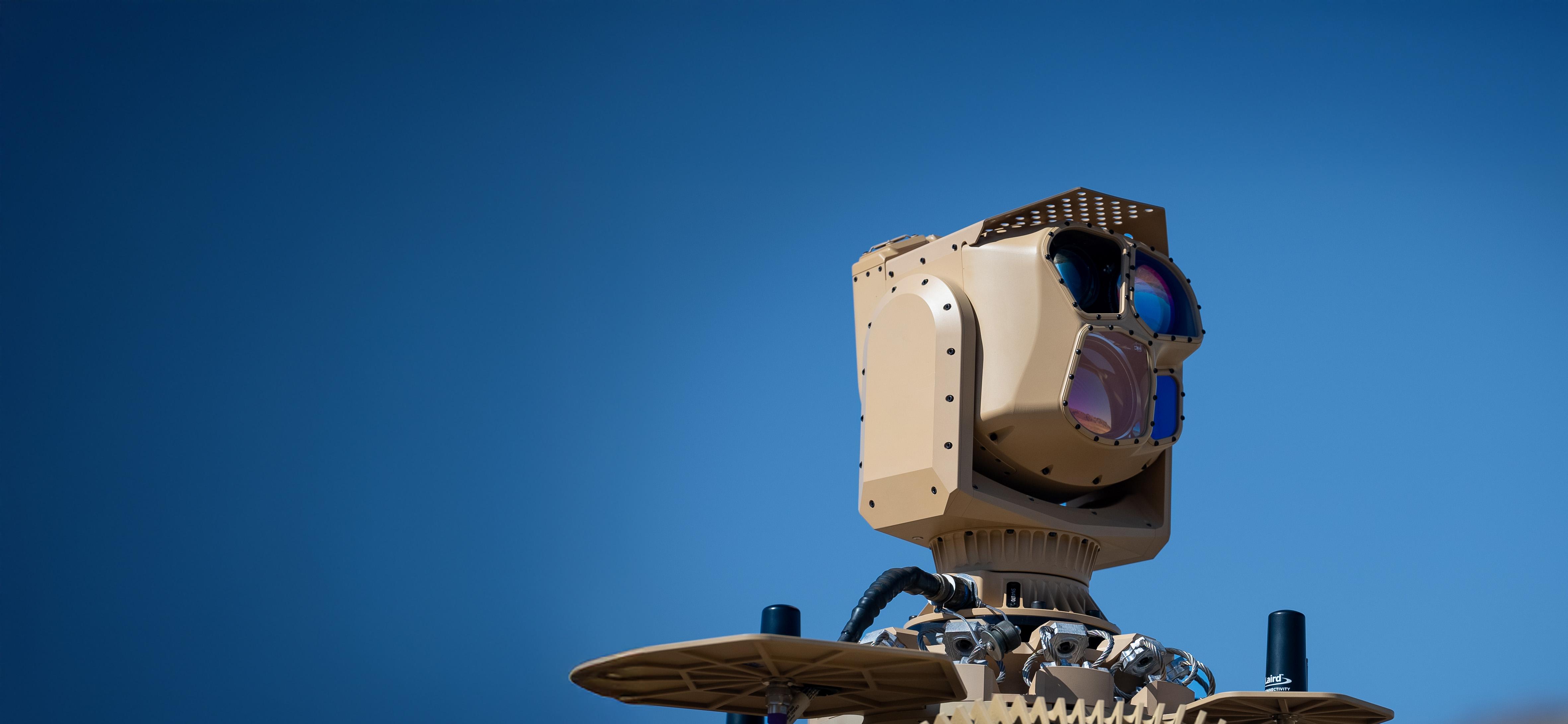 An IR sensor stands prominently against a neutral background.