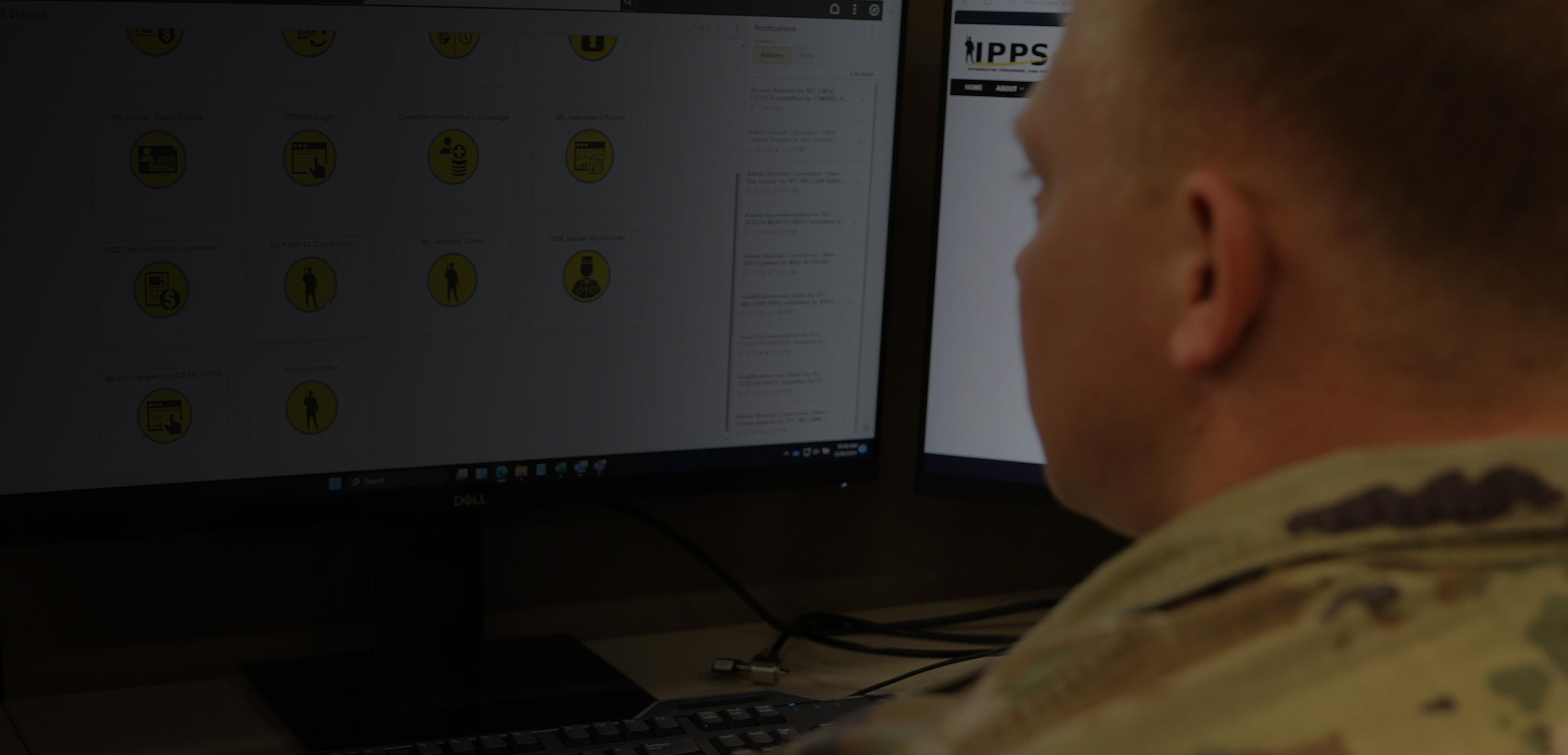 A U.S. Army soldier working on the IPPSA program.