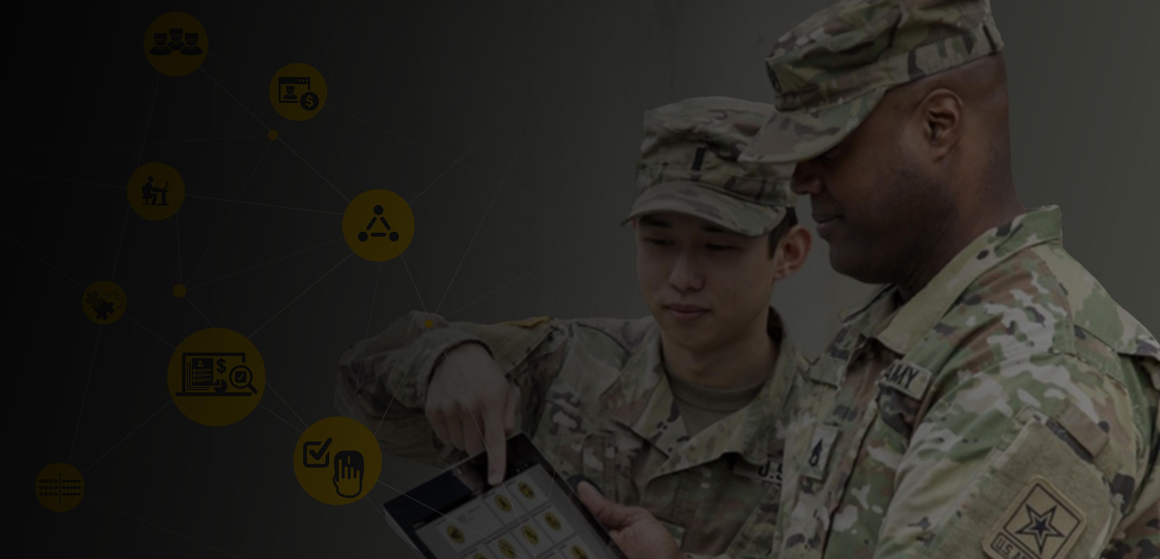 Soldiers using IPPS-A