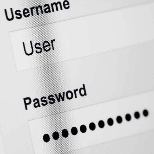 UI of a suername and password text field