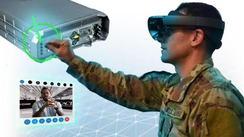 How It Works Remote assistance for a deployed counter-unmanned aircraft system (C-UAS) capability, for example, is visualized in real time on either a smartphone or the Microsoft HoloLens 2 mixed reality headset. The Army unit technician abroad contacts the C-UAS help desk and quickly arranges a remote support call to troubleshoot the issue. Using the RSK, factory technicians in the U.S. can see what the Army unit technician sees in real time, with a virtual overlay placed over the equipment to guide the fi