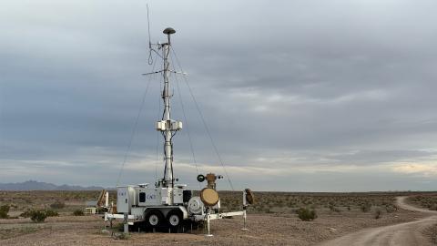 CACI's SkyValor with a desert backdrop